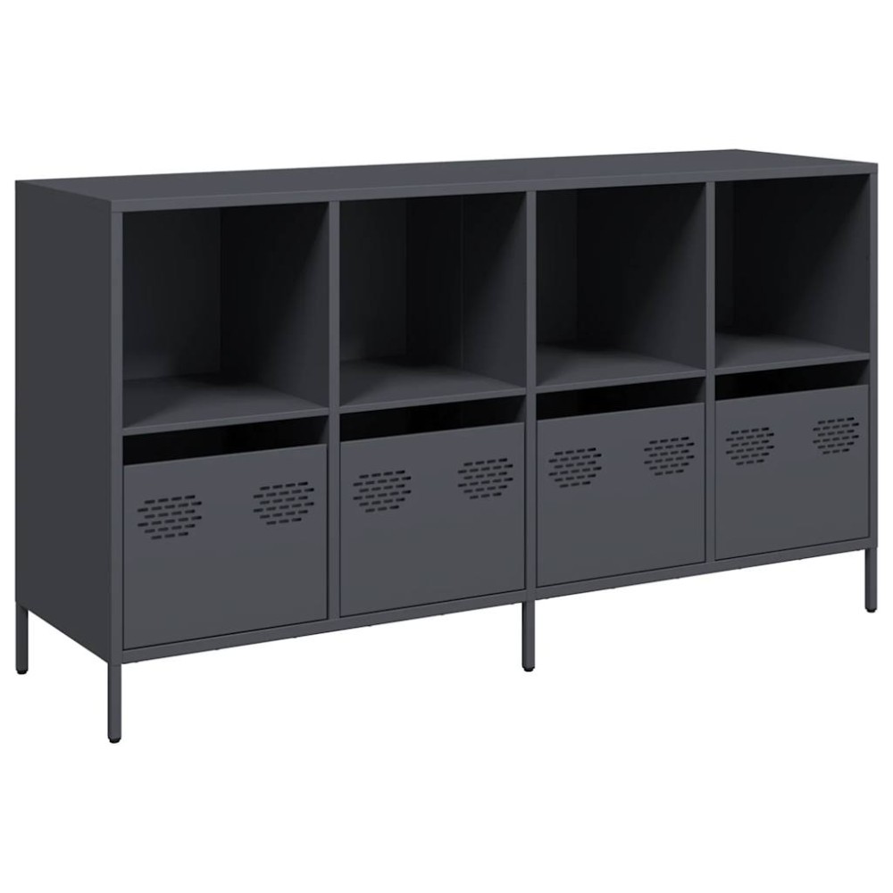 vidaXL Dulap, antracit, 135x39x73,5 cm, oțel laminat la rece
