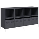 vidaXL Dulap, antracit, 135x39x73,5 cm, oțel laminat la rece vidaXL Dulap, antracit, 135x39x73,5 cm, oțel laminat la rece