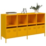 vidaXL Dulap, galben muștar, 135x39x73,5 cm, oțel laminat la rece vidaXL Dulap, galben muștar, 135x39x73,5 cm, oțel laminat la rece
