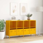 vidaXL Dulap, galben muștar, 135x39x73,5 cm, oțel laminat la rece vidaXL Dulap, galben muștar, 135x39x73,5 cm, oțel laminat la rece
