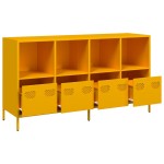 vidaXL Dulap, galben muștar, 135x39x73,5 cm, oțel laminat la rece vidaXL Dulap, galben muștar, 135x39x73,5 cm, oțel laminat la rece