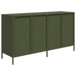 vidaXL Dulap, verde măsliniu, 135x39x73,5 cm, oțel laminat la rece