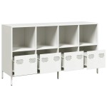 vidaXL Dulap, alb, 135x39x73,5 cm, oțel laminat la rece