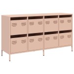vidaXL Dulap, roz, 135x39x73,5 cm, oțel laminat la rece