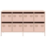 vidaXL Dulap, roz, 135x39x73,5 cm, oțel laminat la rece