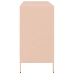 vidaXL Dulap, roz, 135x39x73,5 cm, oțel laminat la rece