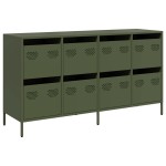vidaXL Dulap, verde măsliniu, 135x39x73,5 cm, oțel laminat la rece