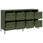 vidaXL Dulap, verde măsliniu, 135x39x73,5 cm, oțel laminat la rece