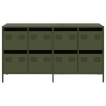 vidaXL Dulap, verde măsliniu, 135x39x73,5 cm, oțel laminat la rece
