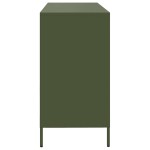 vidaXL Dulap, verde măsliniu, 135x39x73,5 cm, oțel laminat la rece