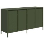 vidaXL Dulap, verde măsliniu, 135x39x73,5 cm, oțel laminat la rece