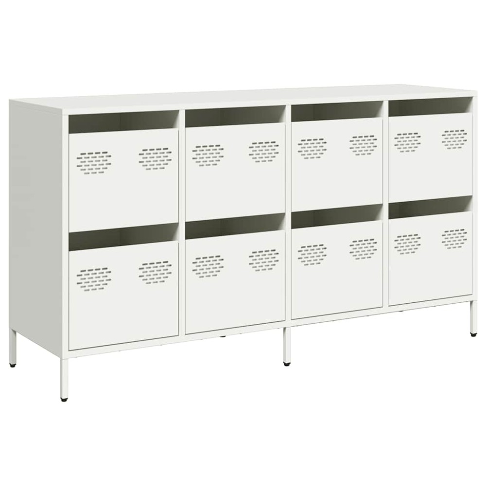 vidaXL Dulap, alb, 135x39x73,5 cm, oțel laminat la rece
