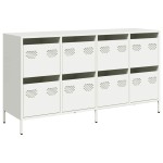 vidaXL Dulap, alb, 135x39x73,5 cm, oțel laminat la rece