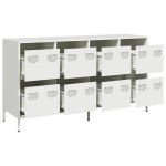 vidaXL Dulap, alb, 135x39x73,5 cm, oțel laminat la rece