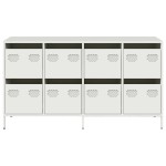 vidaXL Dulap, alb, 135x39x73,5 cm, oțel laminat la rece