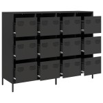 vidaXL Dulap, negru, 135x39x103,5 cm, oțel laminat la rece