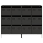 vidaXL Dulap, negru, 135x39x103,5 cm, oțel laminat la rece