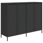 vidaXL Dulap, negru, 135x39x103,5 cm, oțel laminat la rece
