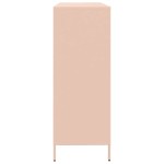 vidaXL Dulap, roz, 135x39x103,5 cm, oțel laminat la rece