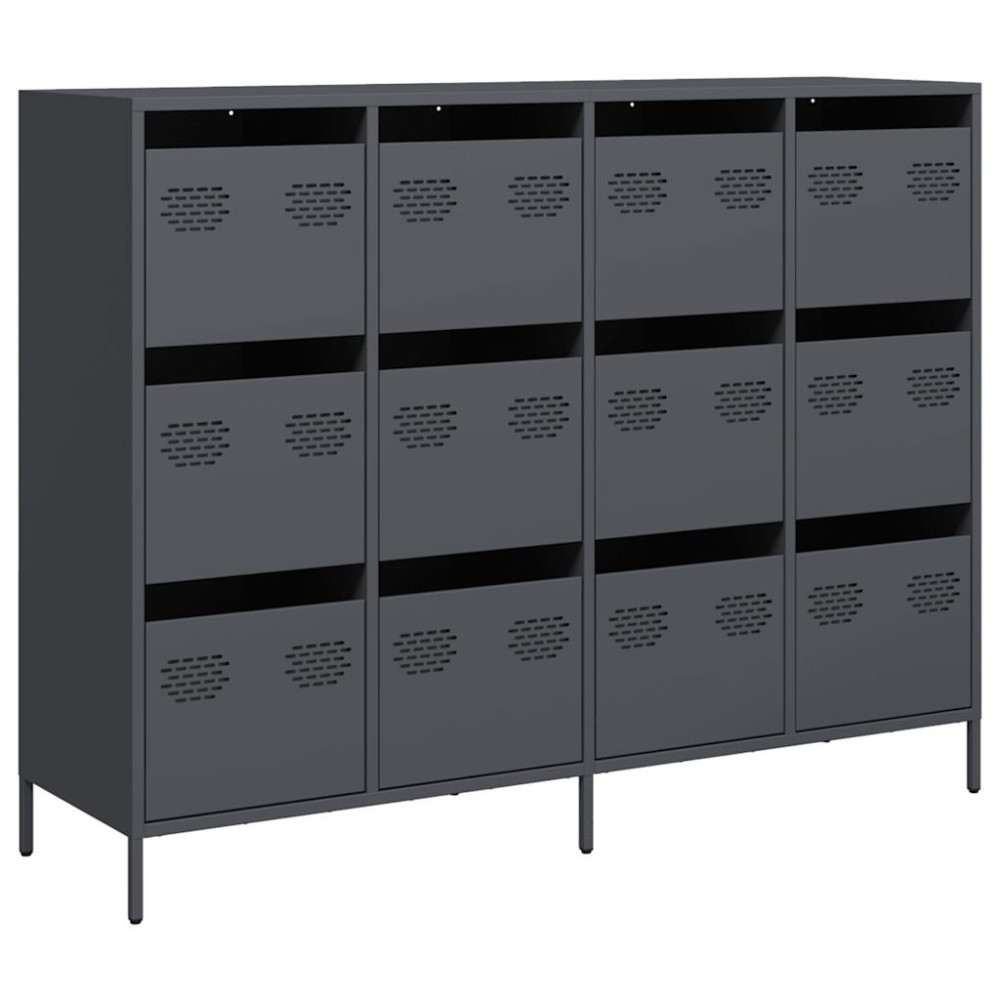 vidaXL Dulap, antracit, 135x39x103,5 cm, oțel laminat la rece