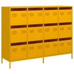 vidaXL Dulap, galben muștar, 135x39x103,5 cm, oțel laminat la rece vidaXL Dulap, galben muștar, 135x39x103,5 cm, oțel laminat la rece
