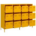 vidaXL Dulap, galben muștar, 135x39x103,5 cm, oțel laminat la rece vidaXL Dulap, galben muștar, 135x39x103,5 cm, oțel laminat la rece