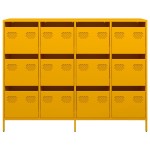 vidaXL Dulap, galben muștar, 135x39x103,5 cm, oțel laminat la rece vidaXL Dulap, galben muștar, 135x39x103,5 cm, oțel laminat la rece