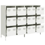 vidaXL Dulap, alb, 135x39x103,5 cm, oțel laminat la rece