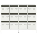 vidaXL Dulap, alb, 135x39x103,5 cm, oțel laminat la rece