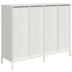 vidaXL Dulap, alb, 135x39x103,5 cm, oțel laminat la rece