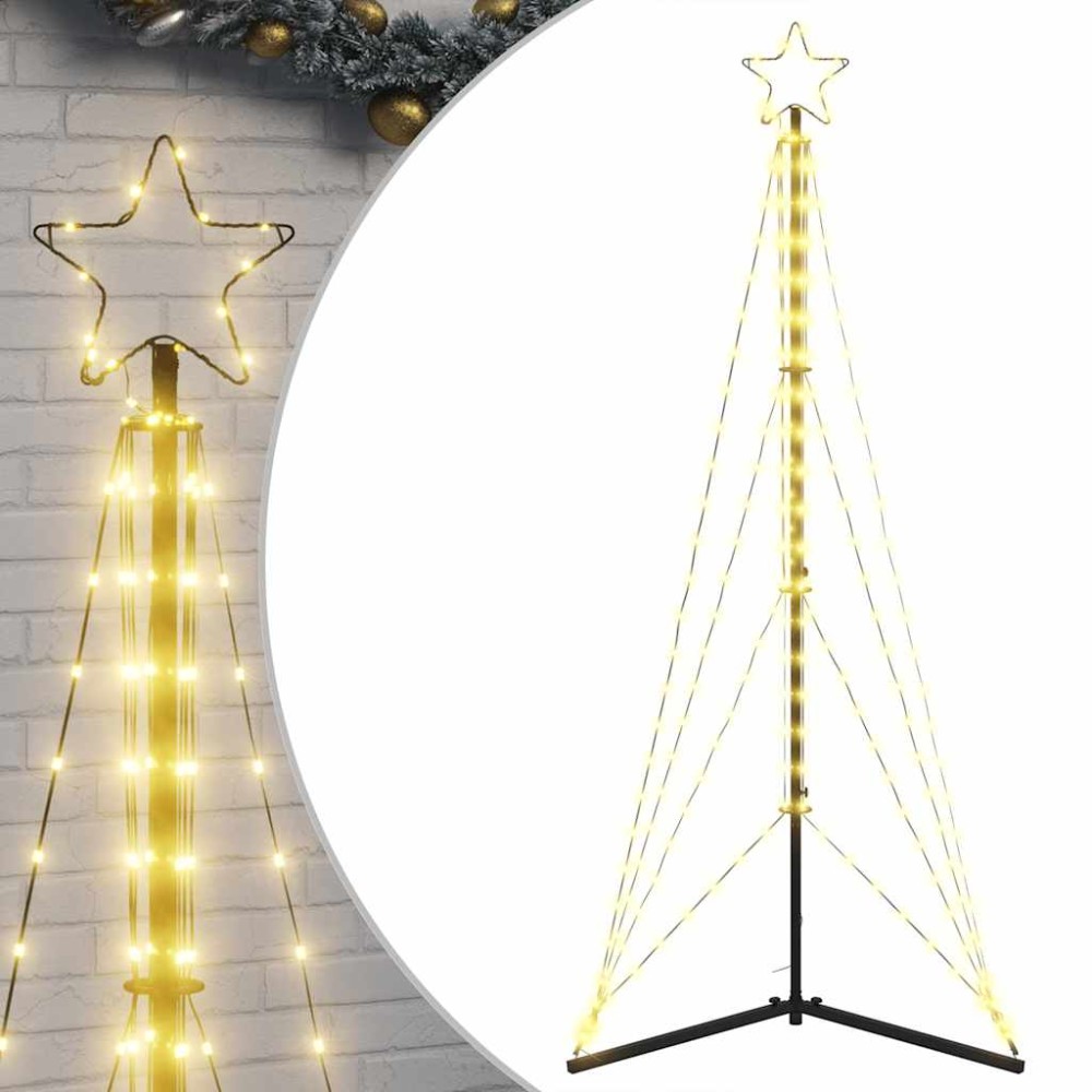 vidaXL Pom de Crăciun LED 363 LED-uri Alb Cald 182 cm