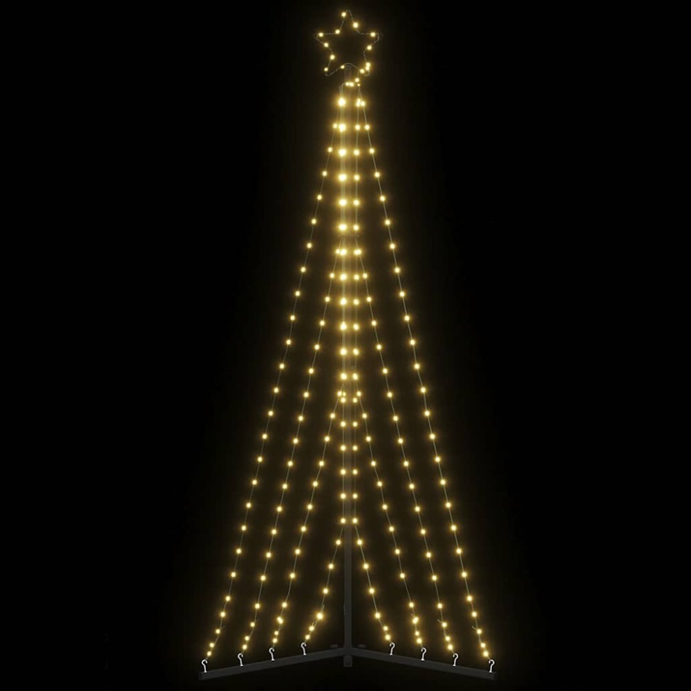 vidaXL Pom de Crăciun LED 339 LED-uri Alb Cald 182 cm