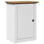 vidaXL Set de mobilier de baie 3 piese lemn masiv de pin alb și maro vidaXL Set de mobilier de baie 3 piese lemn masiv de pin alb și maro