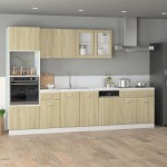 vidaXL Set dulapuri de bucătărie 7 piese stejar sonoma, lemn prelucrat vidaXL Set dulapuri de bucătărie 7 piese stejar sonoma, lemn prelucrat
