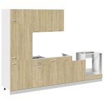 vidaXL Set dulapuri de bucătărie “Lyon” 7 piese stejar sonoma vidaXL Set dulapuri de bucătărie “Lyon” 7 piese stejar sonoma