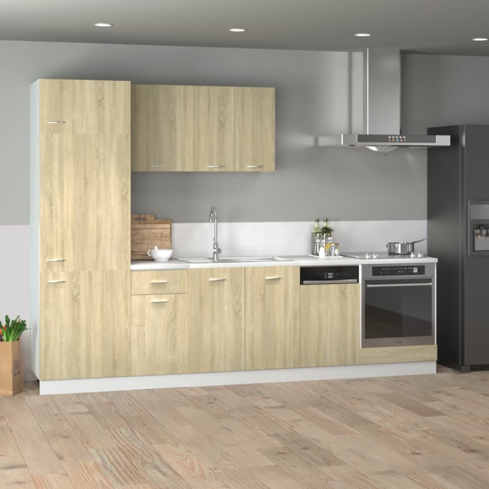 vidaXL Set dulapuri de bucătărie “Lyon” 7 piese stejar sonoma