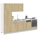 vidaXL Set dulapuri de bucătărie “Lyon” 7 piese stejar sonoma vidaXL Set dulapuri de bucătărie “Lyon” 7 piese stejar sonoma