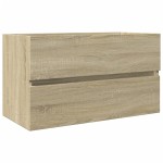 vidaXL Set mobilier de baie, 2 piese, ceramică și lemn prelucrat vidaXL Set mobilier de baie, 2 piese, ceramică și lemn prelucrat