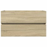 vidaXL Set mobilier de baie, 2 piese, ceramică și lemn prelucrat vidaXL Set mobilier de baie, 2 piese, ceramică și lemn prelucrat