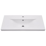 vidaXL Set mobilier de baie, 2 piese, ceramică și lemn prelucrat vidaXL Set mobilier de baie, 2 piese, ceramică și lemn prelucrat