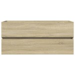 vidaXL Set mobilier de baie, 2 piese, ceramică și lemn prelucrat