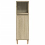 vidaXL Set mobilier de baie, 3 piese, stejar sonoma, lemn prelucrat vidaXL Set mobilier de baie, 3 piese, stejar sonoma, lemn prelucrat