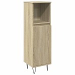 vidaXL Set mobilier de baie, 3 piese, stejar sonoma, lemn prelucrat vidaXL Set mobilier de baie, 3 piese, stejar sonoma, lemn prelucrat