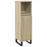vidaXL Set mobilier de baie, 3 piese, stejar sonoma, lemn prelucrat vidaXL Set mobilier de baie, 3 piese, stejar sonoma, lemn prelucrat