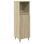 vidaXL Set mobilier de baie, 3 piese, stejar sonoma, lemn prelucrat