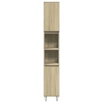 vidaXL Set mobilier de baie, 3 piese, stejar sonoma, lemn prelucrat vidaXL Set mobilier de baie, 3 piese, stejar sonoma, lemn prelucrat