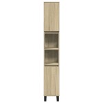 vidaXL Set mobilier de baie, 3 piese, stejar sonoma, lemn prelucrat