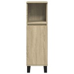 vidaXL Set mobilier de baie, 3 piese, stejar sonoma, lemn prelucrat