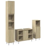 vidaXL Set mobilier de baie, 3 piese, stejar sonoma, lemn prelucrat vidaXL Set mobilier de baie, 3 piese, stejar sonoma, lemn prelucrat