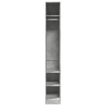 vidaXL Șifonier, gri beton, 30x50x200 cm, lemn prelucrat
